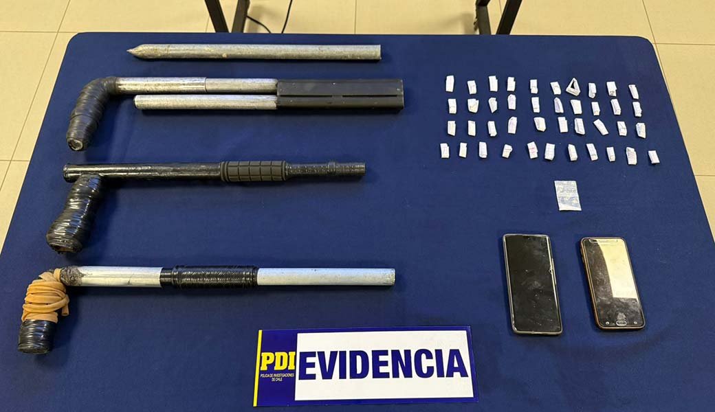 PDI incauta tres escopetas hechizas y droga en población El Retiro, en Angol