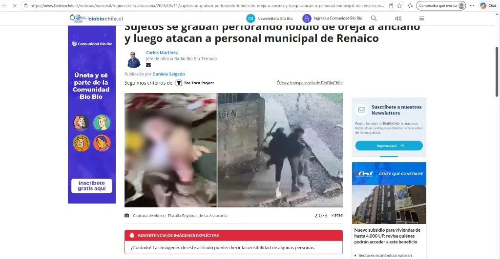 🚨 Dos hombres en prisión preventiva tras ataque brutal con taladro en Renaico